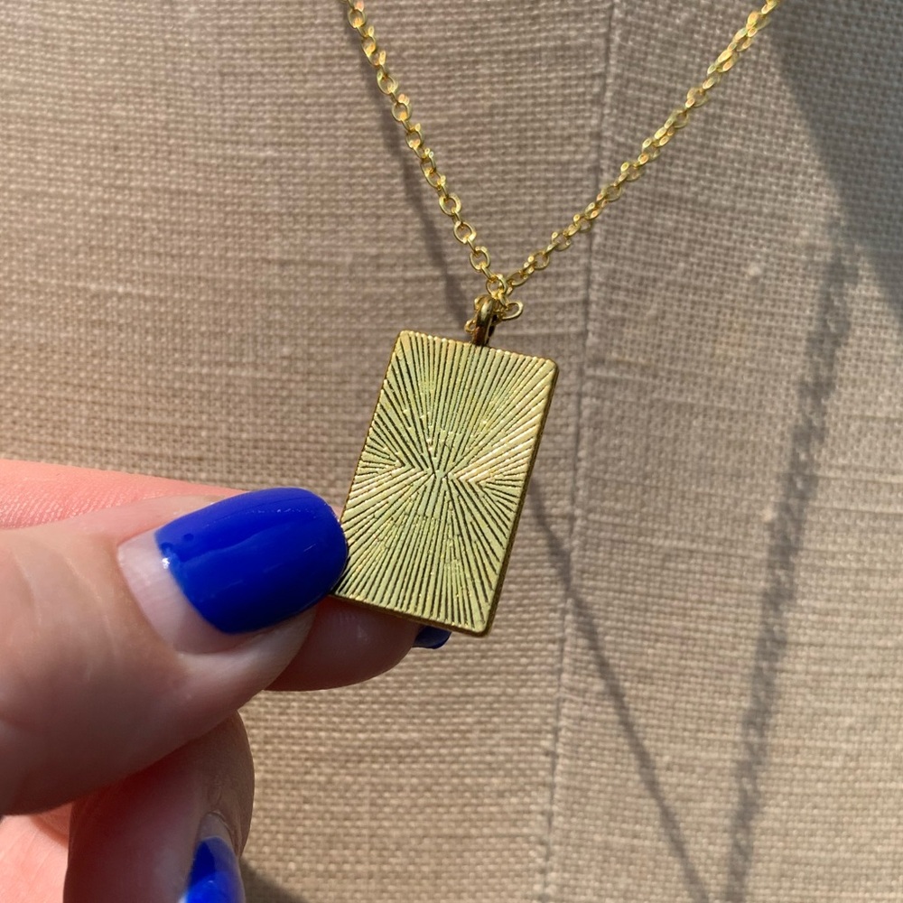 NWT Reversible Sterling Silver Plated Chain, Fortune Tarot Card Alloy Necklace - Picture 11 of 14